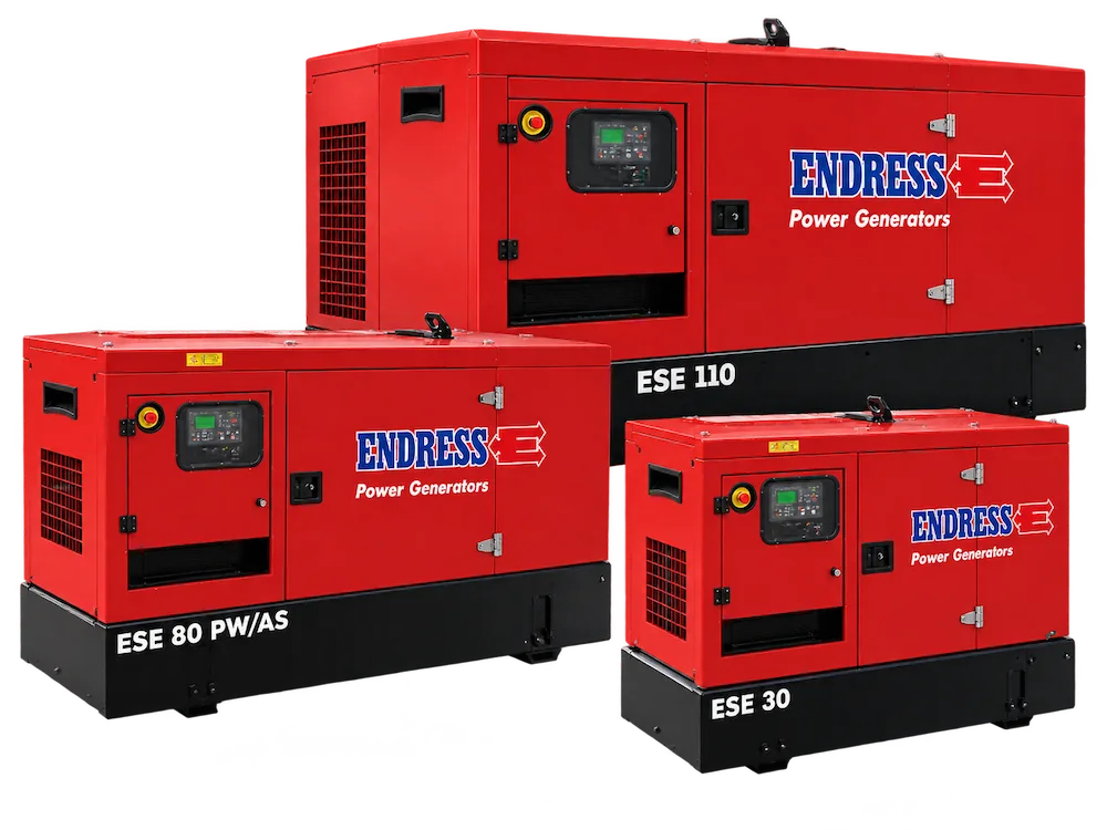 Generadores eléctricos ENDRESS para respaldo de cargas prioritarias